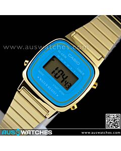 Casio Retro Gold Tone Digital Ladies Watches LA670WGA-2DF, LA670WGA