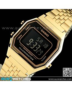 Casio Retro Gold Tone Digital Ladies WatchesLA680WGA-1B, LA680WGA