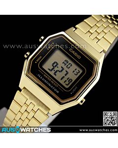 Casio Retro Gold Tone Digital Ladies Watches LA680WGA-1DF, LA680WGA