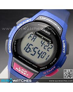 Casio Stopwatch Alarm Digital Watch WS-1000H-1AV, WS1000H