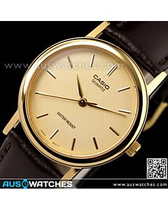 Casio Unisex Golden Analogue Quartz Watch MTP-1095Q-9A, MTP1095Q