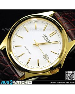 Casio Men's Watches Fashion Leather Gold MTP-1183Q-7ADF