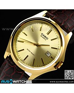 Casio Men's Watches Fashion Leather Gold MTP-1183Q-9A