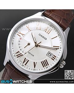 Casio Analog Day Date Leather Strap Pair Model Mens Watch MTP-E116L-7A, MTPE116L