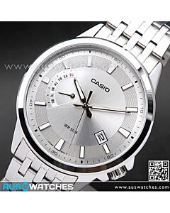 Casio Analog Stainless Steel Band Mens Watch MTP-E136D-1AV, MTPE136D