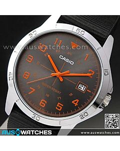 Casio Military Fabric Strap Mens Watch MTP-V008B-1B. MTPV008B