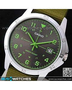 Casio Military Fabric Strap Mens Watch MTP-V008B-3B. MTPV008B