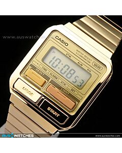 Casio Retro-Inspired Gold Digital Watch A120WEG-9A