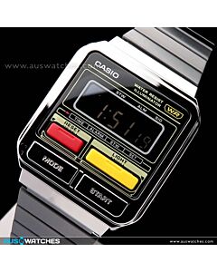 Casio Retro-Inspired Grey Ion Plated Digital Watch A120WEGG-1B