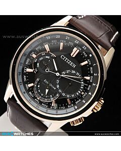 Citizen Eco-Drive Rose Gold Calf Leather Strap Watch BU2023-12E