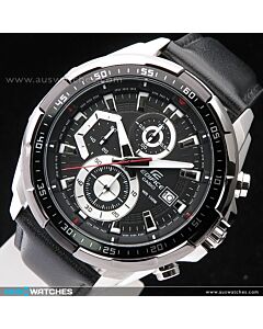 Casio Edifice Chronograph Genuine Leather Band Mens Watches EFR-539L-1A, EFR539L