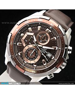 Casio Edifice Chronograph Genuine Leather Band Mens Watches EFR-539L-7C, EFR539L