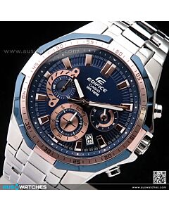 Casio Edifice Blue Gold 100M Sport Watch EFR-554D-2AV, EFR554D