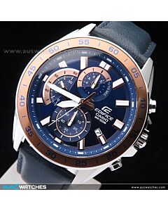 Casio Edifice Chronograph Leather Strap Mens Watch EFV-550L-2A, EFV550L