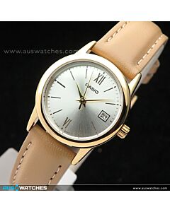 Casio Day Date Quartz Leather Strap Ladies Watch LTP-V002GL-7B3