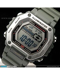 Casio 10 Year Battery 100M 5 Alarms Digital Watch MWD-110H-3A, MWD110H