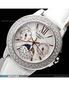 Casio Sheen SWAROVSKI Cruise Line Moon Phase Ladies Watch SHE-3506L-7A, SHE3506L