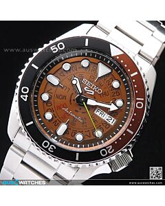 Seiko 5 Sports Brown Skeleton Dial Automatic Watch SRPJ47K1