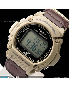 Casio Digital Brown Cloth Band Outdoor Sport Watch W-219HB-5A