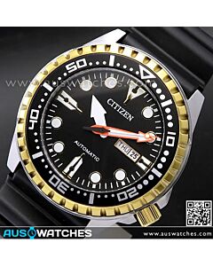 Citizen Automatic 100m Rubber Strap Rose Gold Sport Watch NH8384-14E