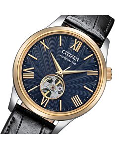 Citizen Automatic Open Heart Blue Dial Mens Watch NH9136-02L