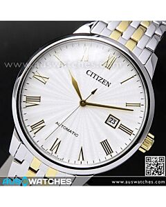 Citizen Mechanical Automatic Sapphire Two Tone Mens Dress Watch NJ0084-59A