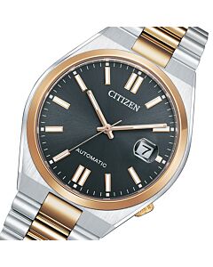 Citizen Automatic Rose Gold Red Dial Mens Watch NJ0153-82X