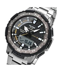 Casio ProTrek Quad Sensor Fishing Timer Bluetooth Titanium Band Watch PRT-B70T-7