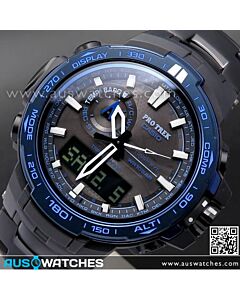 Casio ProTrek Blue Moment Sapphire Solar Multiband 6 Titanium Watch PRW-6000SYT-1, PRW6000SYT