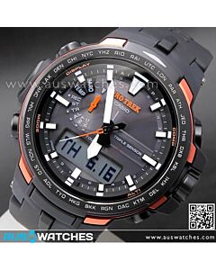 Casio ProTrek Solar MULTIBAND 6 Triple Sensor Carbon fiber Band Sport Watch PRW-6100Y-1, PRW6100Y