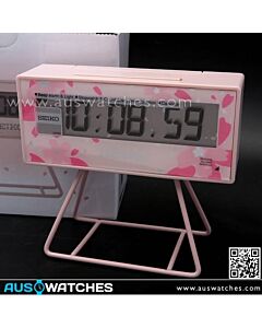 SEIKO Miniature Marathon Timer Sakura Pink Clock QHL082P