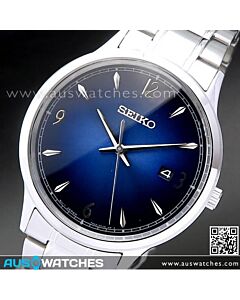 SEIKO Quartz Blue Dial Stainless Steel Mens Watch SGEH89P1