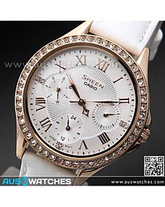 Casio Sheen Swarovski Crystals Ladies Watch SHE-3062PGL-7A, SHE3062PGL