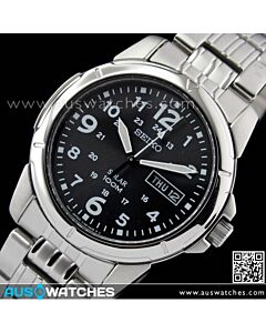Seiko Solar Powered Quartz Watch 100M WR Mens Watch SNE095P1, SNE095