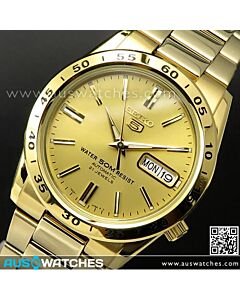 Seiko 5 Gold Tone Automatic Day Date Mens Watch SNKE06K1, SNKE06