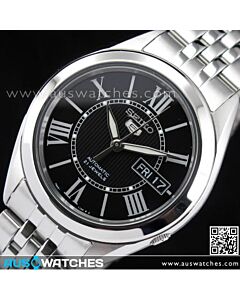 SEIKO 5 Automatic Watch See-thru Back SNKL35K1 Black