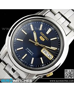 SEIKO 5 Automatic Blue Gold Mens Watch See-thru Back SNKL79K1, SNKL79