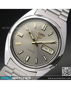 SEIKO 5 Automatic Watch See-thru Back Gray Gold Watch SNXS75K
