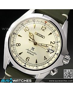 Seiko Alpinist Prospex Automatic Leather Strap Watch SPB123J1