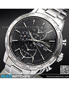 Seiko Chronograph Alarm World Time Mens Watch SPL049P1, SPL049