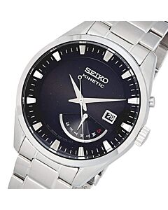 Seiko Kinetic Day Date Stainless Steel Mens Watch SRN045P1