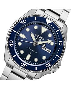 Seiko 5 Sports Blue Dial Stainless Steel 100M Automatic Watch SRPD51K1, SRPD51