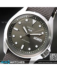 Seiko 5 Sports Grey Dial Nylon Strap Automatic Watch SRPE61K1