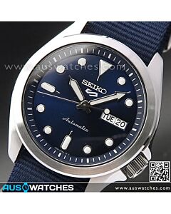 Seiko 5 Sports Blue Dial Nylon Strap Automatic Watch SRPE63K1