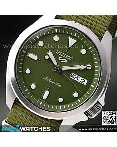 Seiko 5 Sports Green Dial Nylon Strap Automatic Watch SRPE65K1