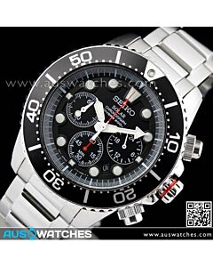 Seiko Solar Chronograph Screw Down Crown Divers Mens Watch SSC015P1 SSC015 