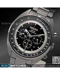 Seiko Solar Chronograph Tachymeter All Black Mens Watch SSC623P1, SSC623