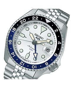 Seiko 5 Sports GMT Automatic Silver Dial Watch SSK033K1
