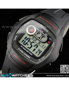 Casio Alarm 50M 10 Year battery Digital Watch W-210-1CV, W210