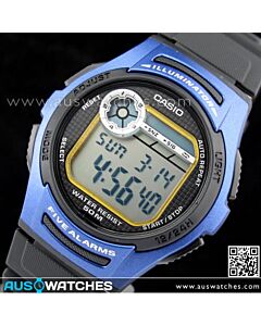 Casio 5 Alarm 50 Meter WR Digital Resin Watch W-213-2A, W213